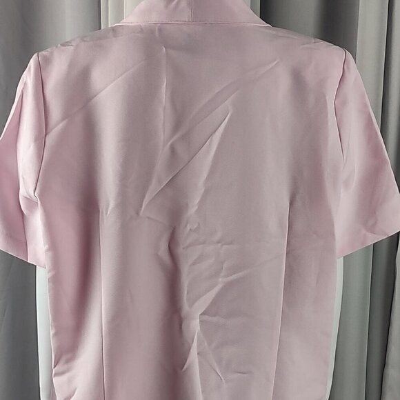 Fashion Bug Women's Pink One Button Short Sleeve, Blouse Shirt Plus Size 16W - Picture 4 of 12